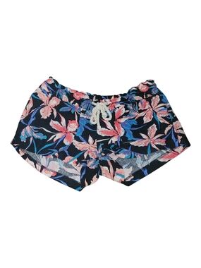 Roxy Oceanside Linen Blend Floral Print Beach Shorts Size S